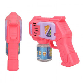Automatická pištoľ na bubliny ružová s náplňou