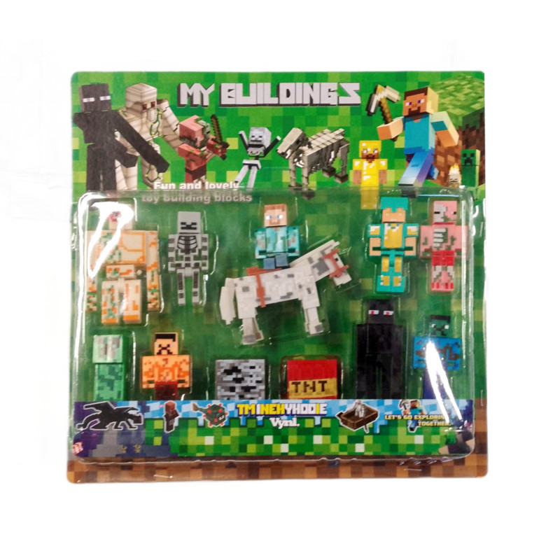 Kolekcia figúrok Minecraft Buildings TNT 12ks Kolekcia figúrok Minecraft Buildings TNT 12ks