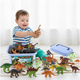 Sada figúrok Dinosauri s doplnkami v boxe 54ks