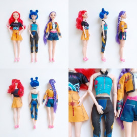 Sada figúrok Demon Hunters K-pop s doplnkami 3ks 30cm