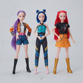 Súprava figúrok Demon Hunters K-pop Spievajúce 3ks 30 cm