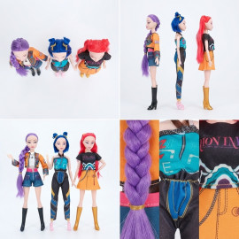 Súprava figúrok Demon Hunters K-pop Spievajúce 3ks 30 cm