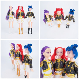 Sada spievajúcich figúrok Demon Hunters K-pop Melody 3 ks 30 cm