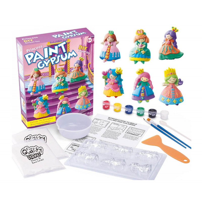 Kreatívna súprava DIY Svet princezien sadrové odliatky Kreatívna súprava DIY Svet princezien sadrové odliatky