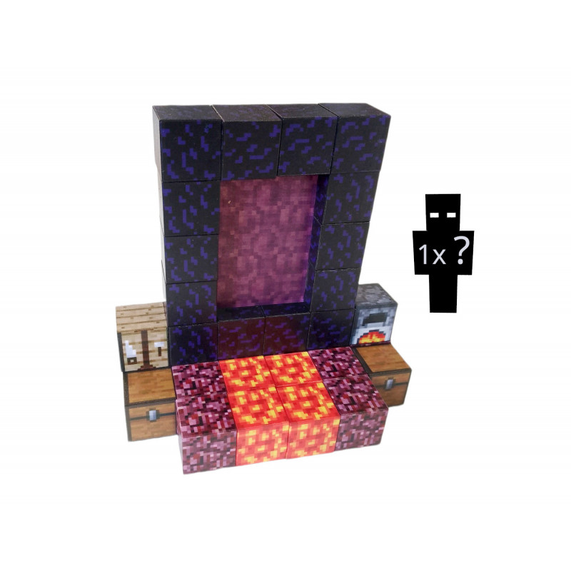 Magnetická stavebnica Minecraft Portál 32ks Magnetická stavebnica Minecraft Portál 32ks