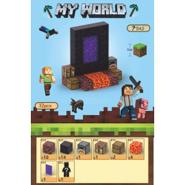 Magnetická stavebnica Minecraft Portál 32ks