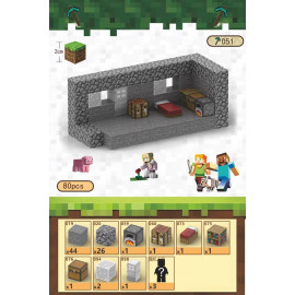 Magnetická stavebnica Minecraft Craftovacia miestnosť 83ks