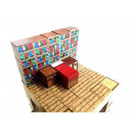 Magnetická stavebnica Minecraft Knižnica a magický strom 132ks