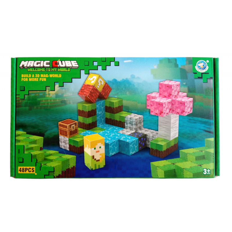 Magnetická stavebnica Minecraft Magic cube 48ks Magnetická stavebnica Minecraft Magic cube 48ks