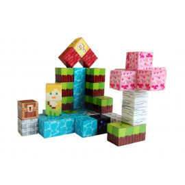 Magnetická stavebnica Minecraft Magic cube 48ks