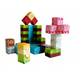 Magnetická stavebnica Minecraft Magic cube 48ks