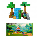 Magnetická stavebnica Minecraft Stromy a vodopád s postavičkou 101ks