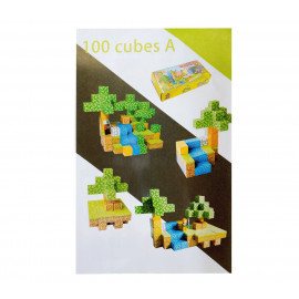 Magnetická stavebnica Minecraft Stromy a vodopád s postavičkou 101ks