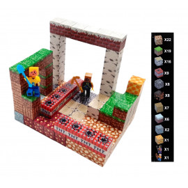 Magnetická stavebnica Minecraft TNT world 100ks