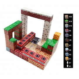 Magnetická stavebnica Minecraft TNT world 100ks