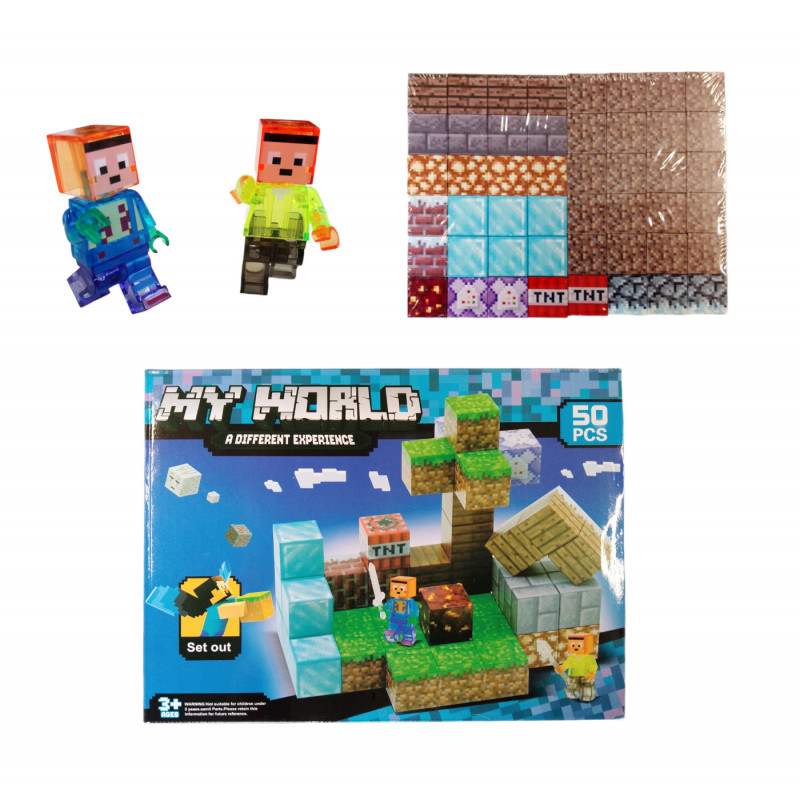 Magnetická stavebnica Minecraft Diamond world 50ks Magnetická stavebnica Minecraft Diamond world 50ks