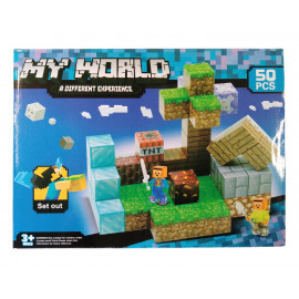 Magnetická stavebnica Minecraft Diamond world 50ks