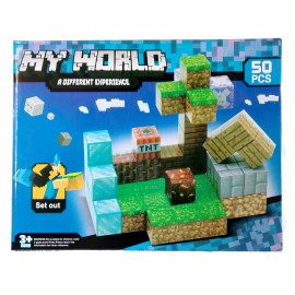 Magnetická stavebnica Minecraft Diamond world 50ks