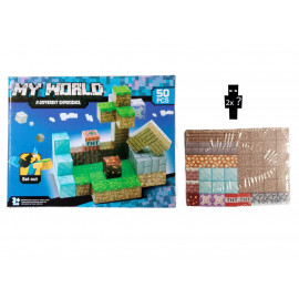 Magnetická stavebnica Minecraft Diamond world 50ks