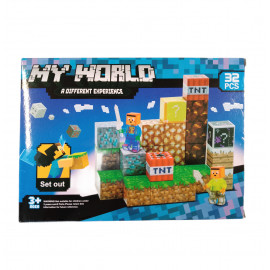 Magnetická stavebnica Minecraft TNT Creative world 32ks