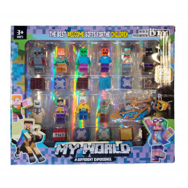 Magnetická stavebnica Minecraft s figúrkami 36ks Magnetická stavebnica Minecraft s figúrkami 36ks