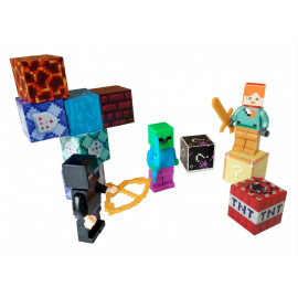 Magnetická stavebnica Minecraft s figúrkami 36ks
