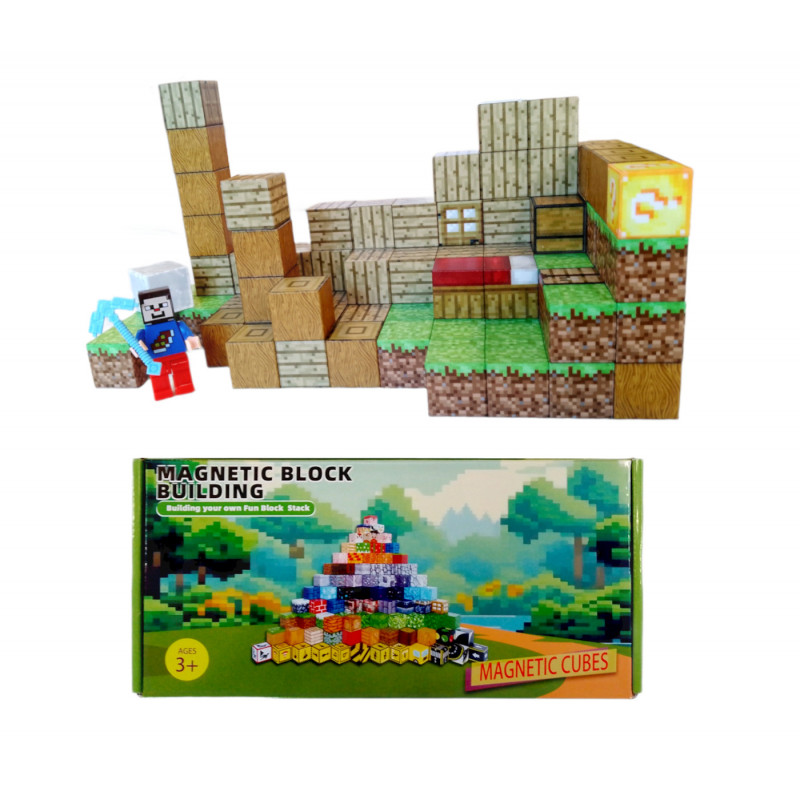 Magnetická stavebnica Minecraft Domček s postavičkou 101ks Magnetická stavebnica Minecraft Domček s postavičkou 101ks