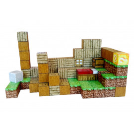 Magnetická stavebnica Minecraft Domček s postavičkou 101ks
