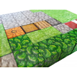 Magnetická stavebnica Minecraft Úkryt s posteľou, pecou a truhlou 51ks