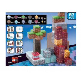 Magnetická stavebnica Minecraft Diamond Lava TNT 87ks