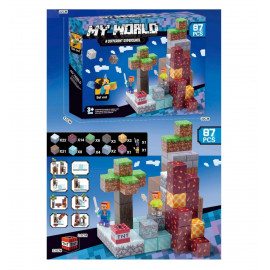 Magnetická stavebnica Minecraft Diamond Lava TNT 87ks