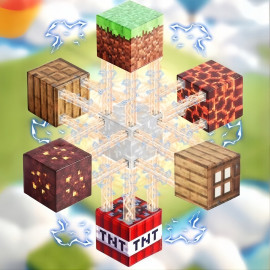 Magnetická stavebnica Minecraft Diamond Lava TNT 87ks