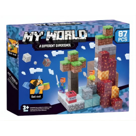 Magnetická stavebnica Minecraft Diamond Lava TNT 87ks