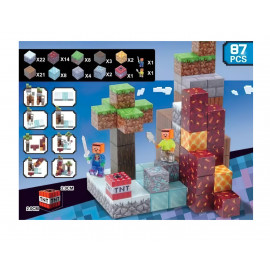 Magnetická stavebnica Minecraft Diamond Lava TNT 87ks