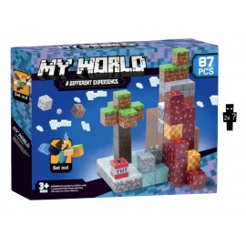 Magnetická stavebnica Minecraft Diamond Lava TNT 87ks