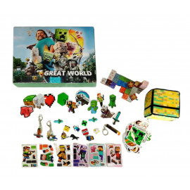 Magnetická stavebnica Minecraft 30ks - Darčeková sada 7v1