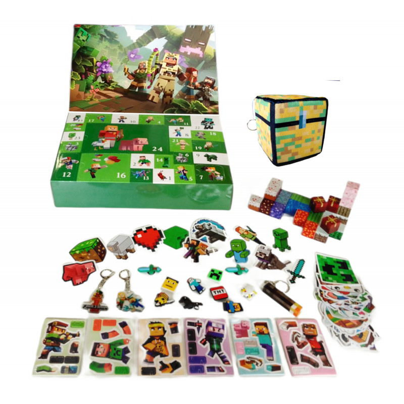 Adventný kalendár Minecraft Magnetické kocky a iné prekvapenia Adventný kalendár Minecraft Magnetické kocky a iné prekvapenia