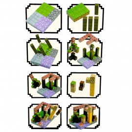 Magnetická stavebnica Minecraft TNT Amethyst Lava building expresion 120ks