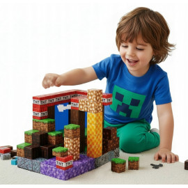 Magnetická stavebnica Minecraft TNT Amethyst Lava building expresion 120ks