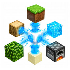 Magnetická stavebnica Minecraft TNT Amethyst Lava building expresion 120ks