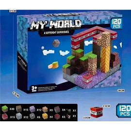 Magnetická stavebnica Minecraft TNT Amethyst Lava building expresion 120ks