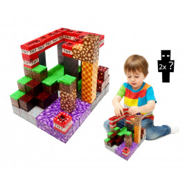 Magnetická stavebnica Minecraft TNT Amethyst Lava building expresion 120ks