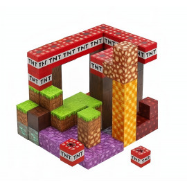 Magnetická stavebnica Minecraft TNT Amethyst Lava building expresion 120ks