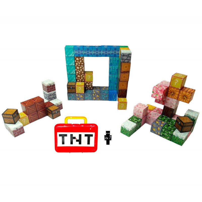 Magnetická stavebnica Minecraft TNT box 98ks