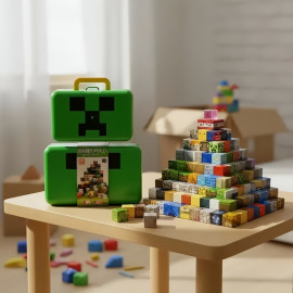 Magnetická stavebnica Minecraft Creeper box 98ks