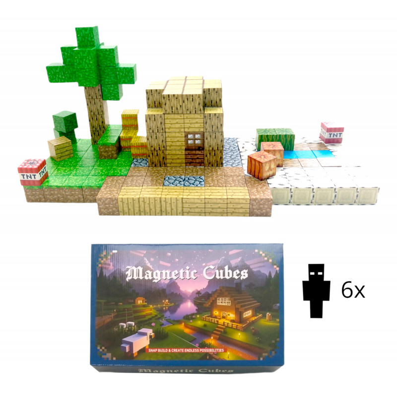 Magnetická stavebnica Minecraft Block World TNT building 198ks