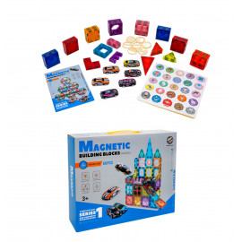 Magnetická 3D stavebnica Cars 66ks s autíčkami