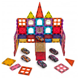 Magnetická 3D stavebnica Cars 66ks s autíčkami