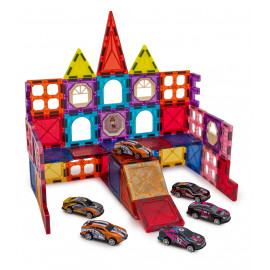 Magnetická 3D stavebnica Cars 66ks s autíčkami