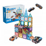 Magnetická 3D stavebnica Cars 66ks s autíčkami